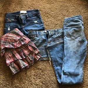 Bundle of Jeans Shorts Skirt